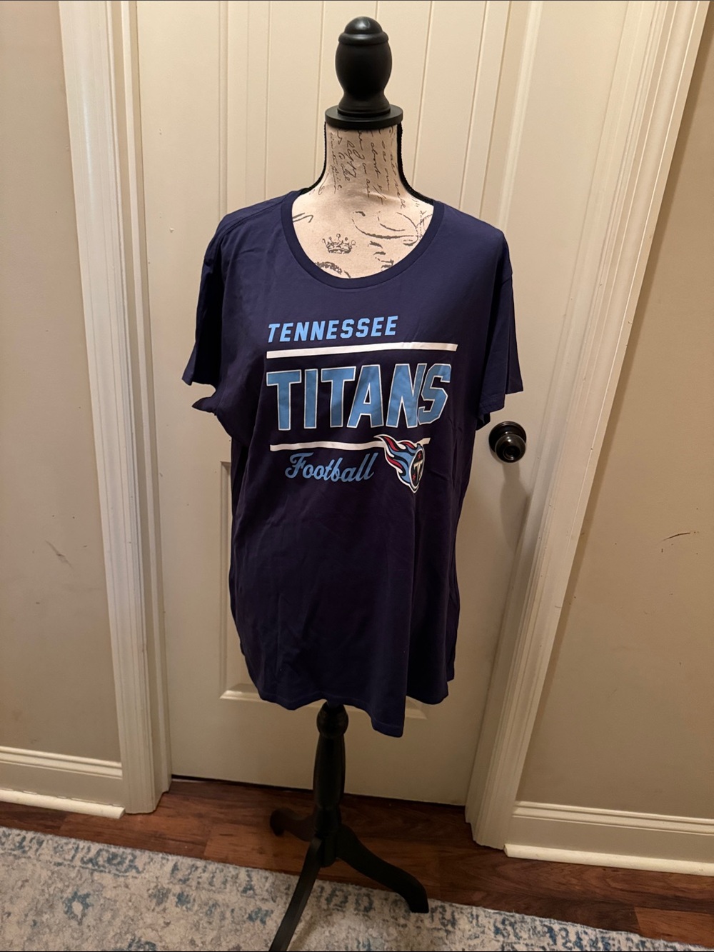 NFL Team Apparel Purple and White Printed Tee